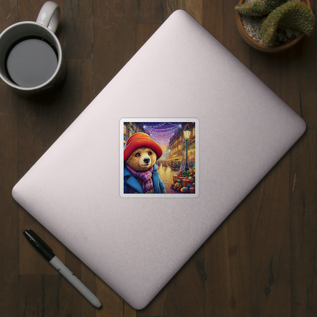 Charm and Cheer: Festive Paddington Bear Christmas Art Prints for a Whimsical Holiday Celebration! by insaneLEDP